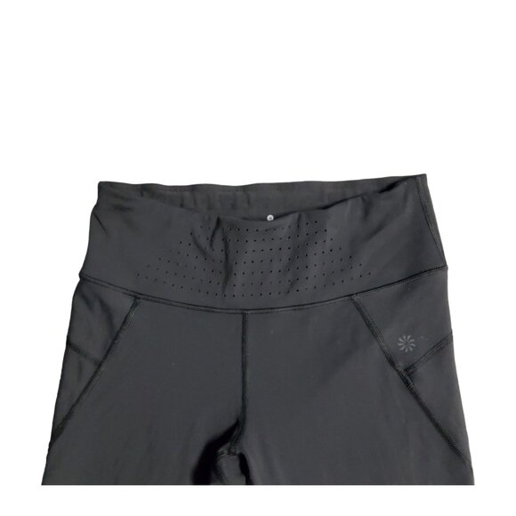 Athleta Capri Leggings Women's Size Medium Black Yoga Athletic Drawstring Waist - Picture 8 of 10